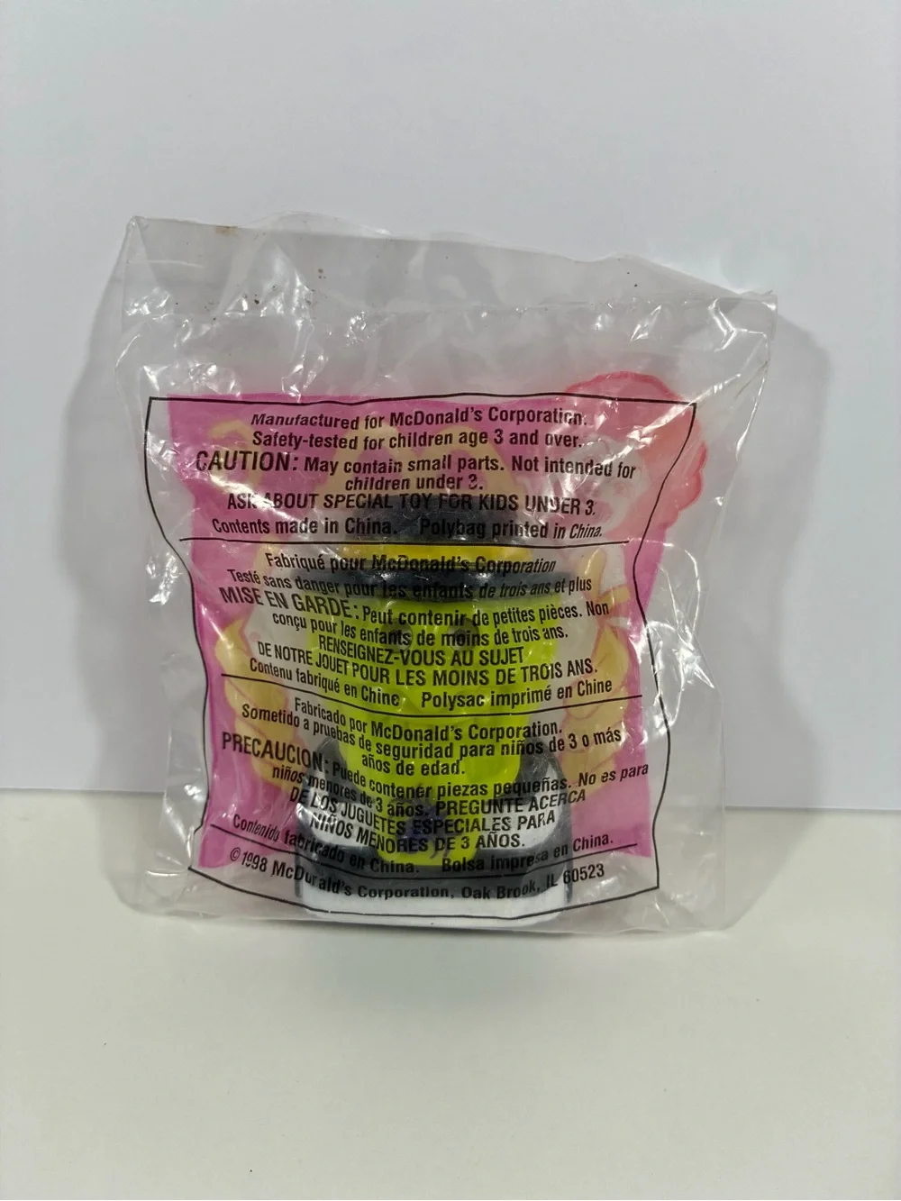 NEW 1998 McDonald’s Haunted Halloween HAMBURGLAR Candy Dispenser Happy Meal Toy
